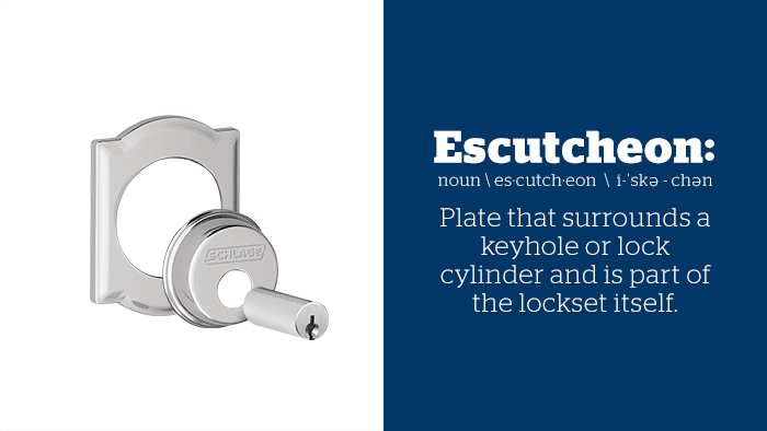 Escutcheon - door lock parts