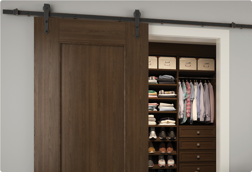 Barn door hardware