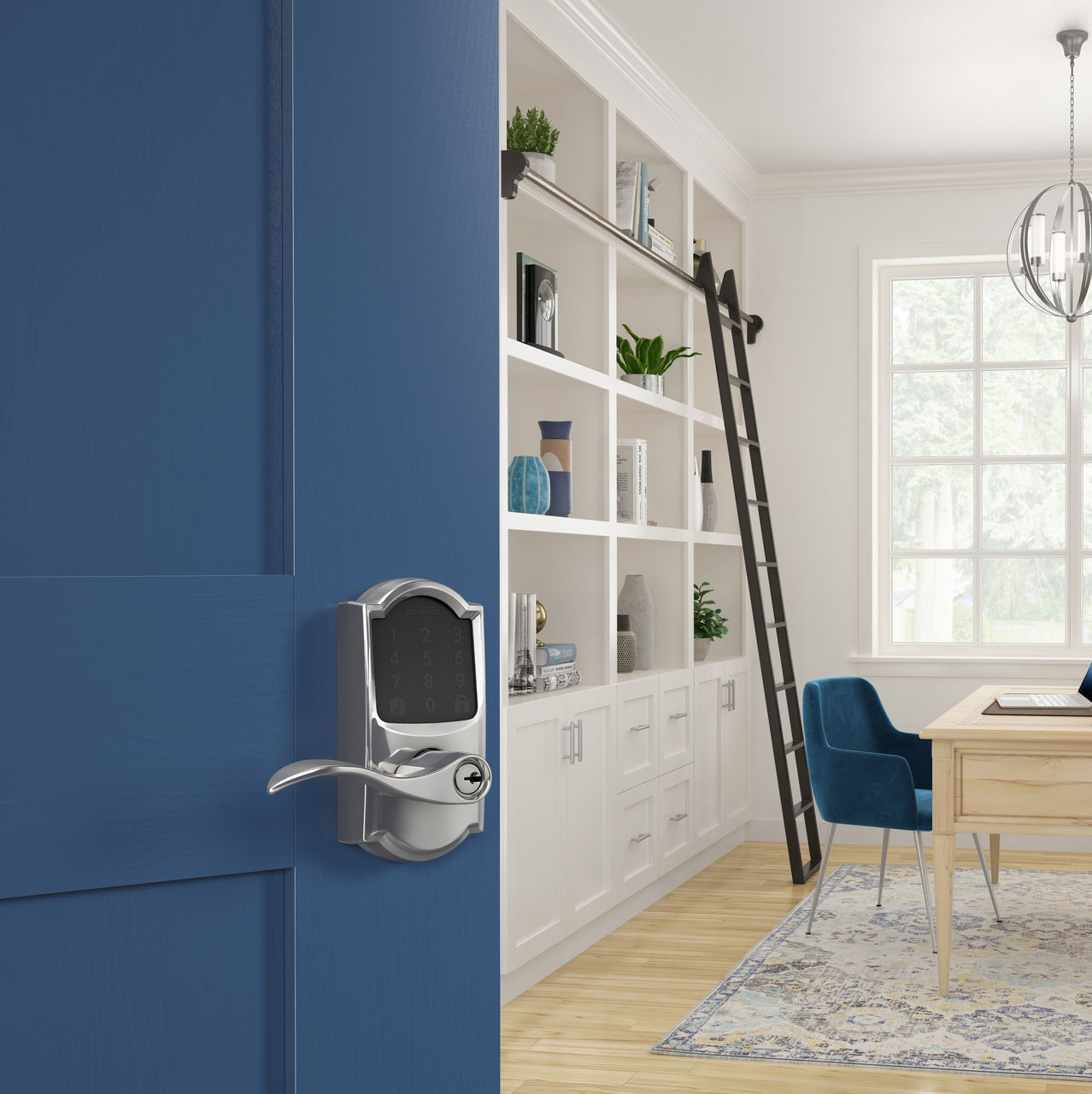 Schlage Encode™ Smart WiFi Accent Lever with Camelot Trim