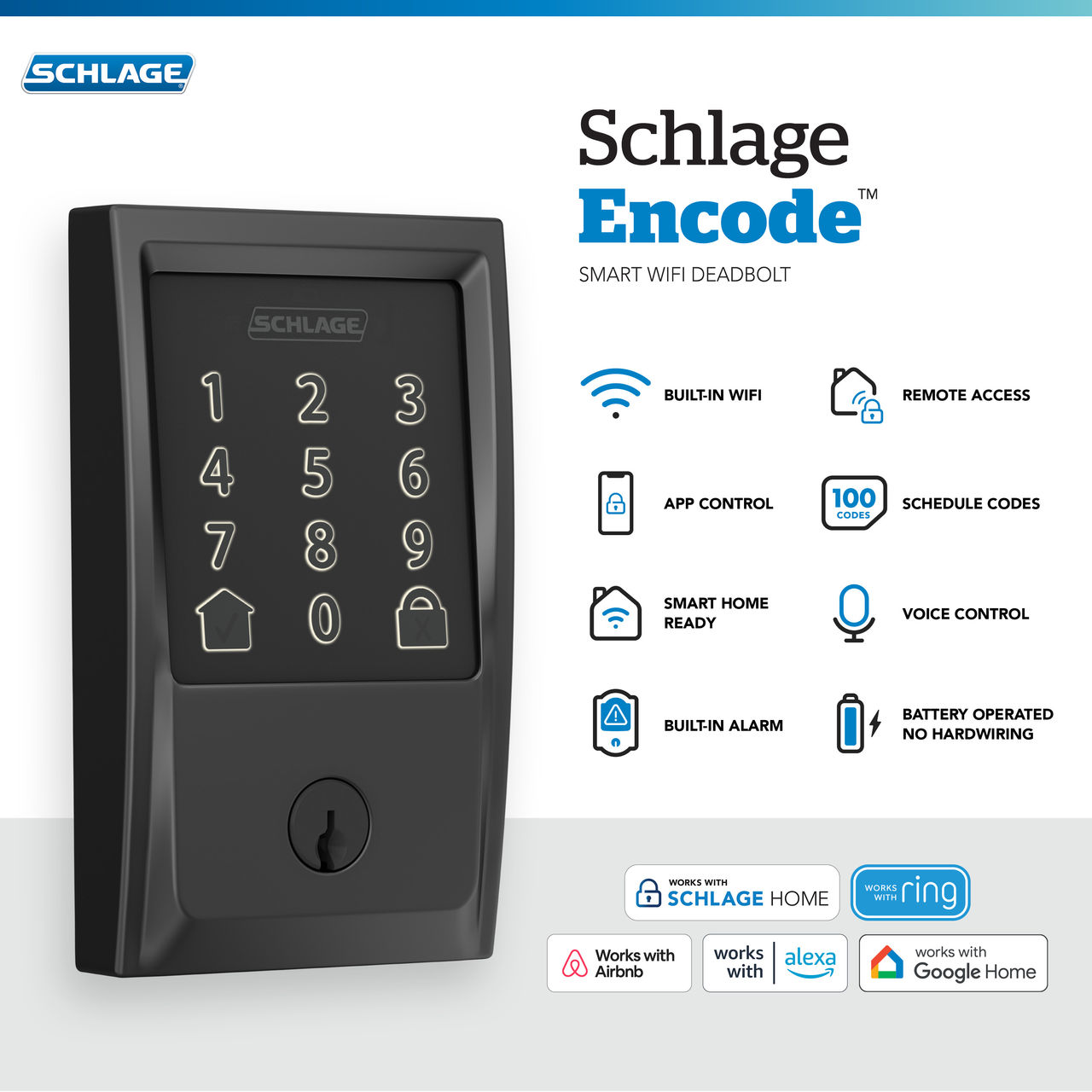 Schlage Encode™ Smart WiFi Deadbolt with Century Trim