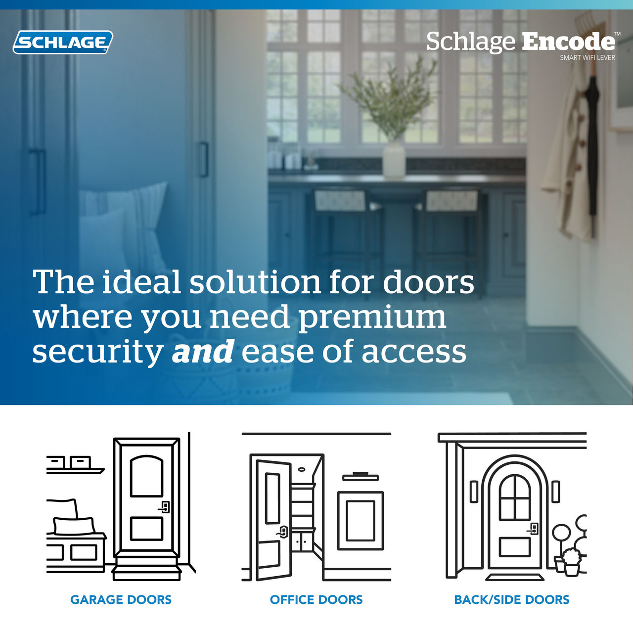Schlage Encode™ Smart WiFi Latitude Lever with Century Trim