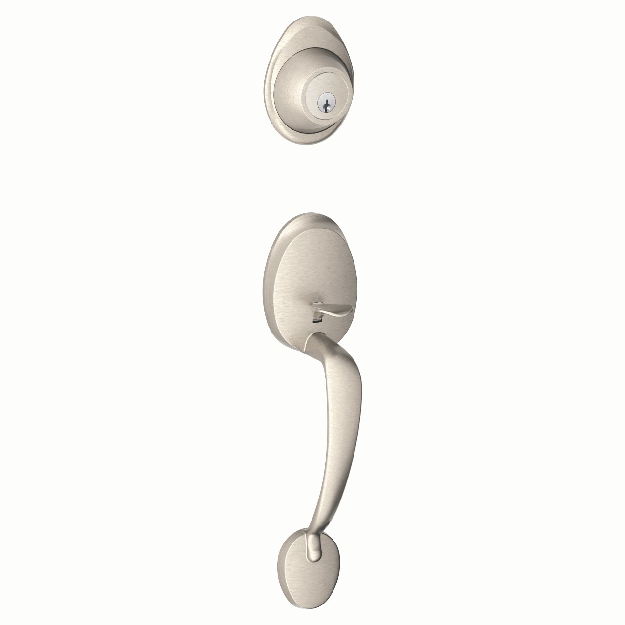 J Series Exterior Side Only Single Cylinder Handleset with Barcelona Trim