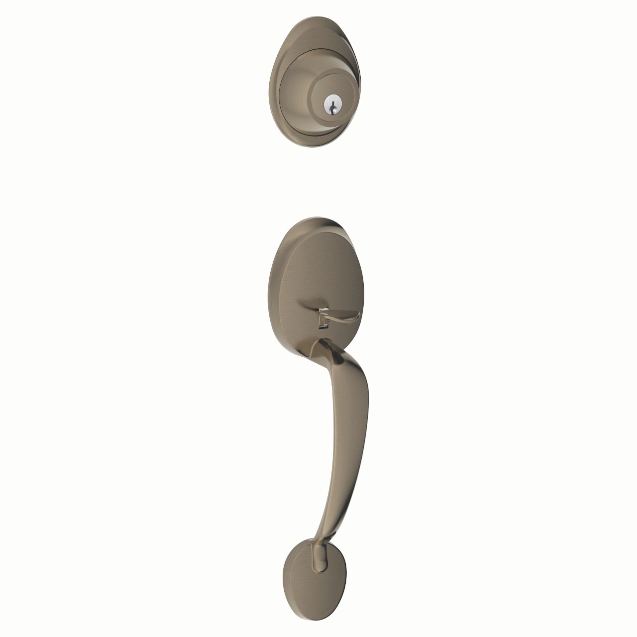 J Series Exterior Side Only Single Cylinder Handleset with Barcelona Trim