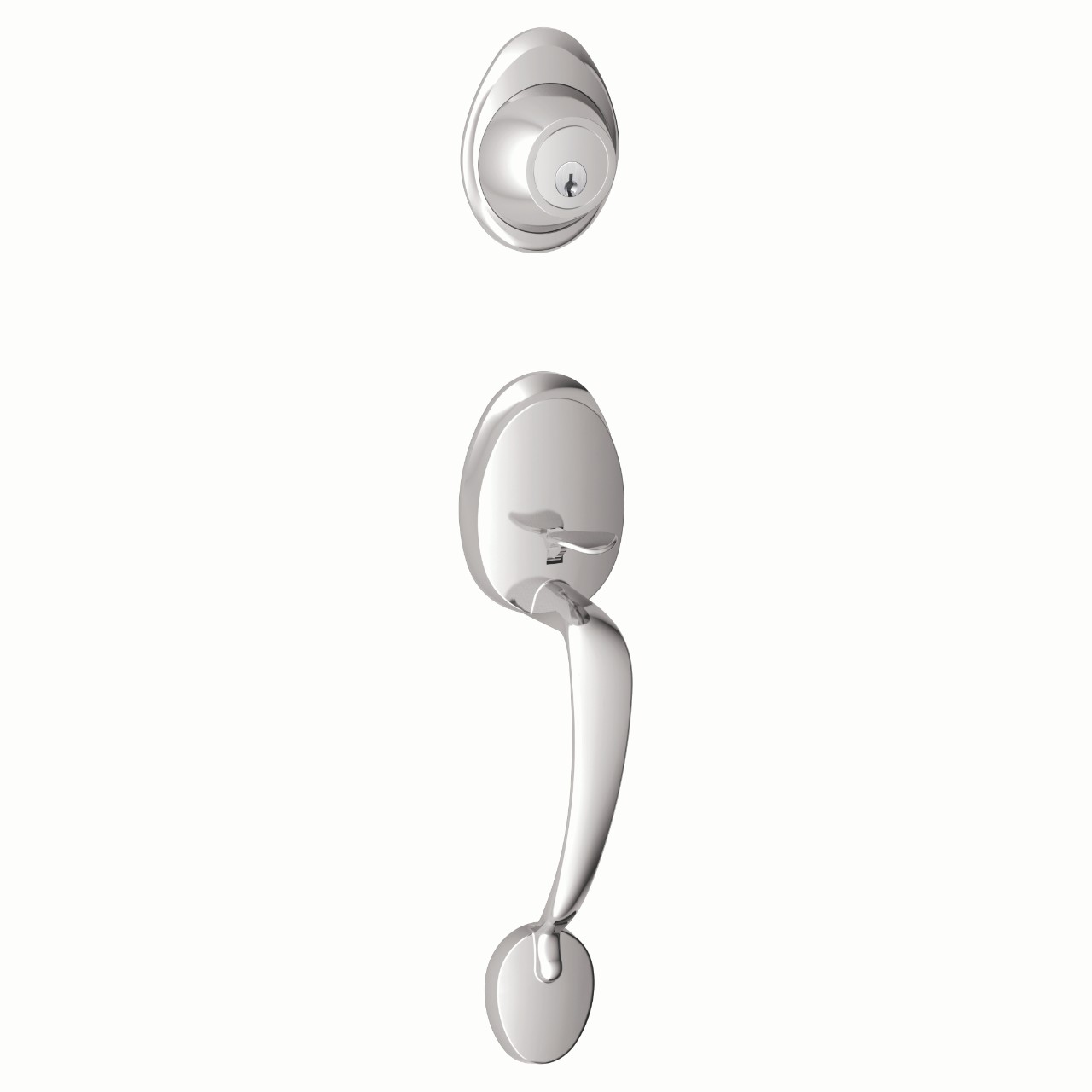 J Series Exterior Side Only Single Cylinder Handleset with Barcelona Trim