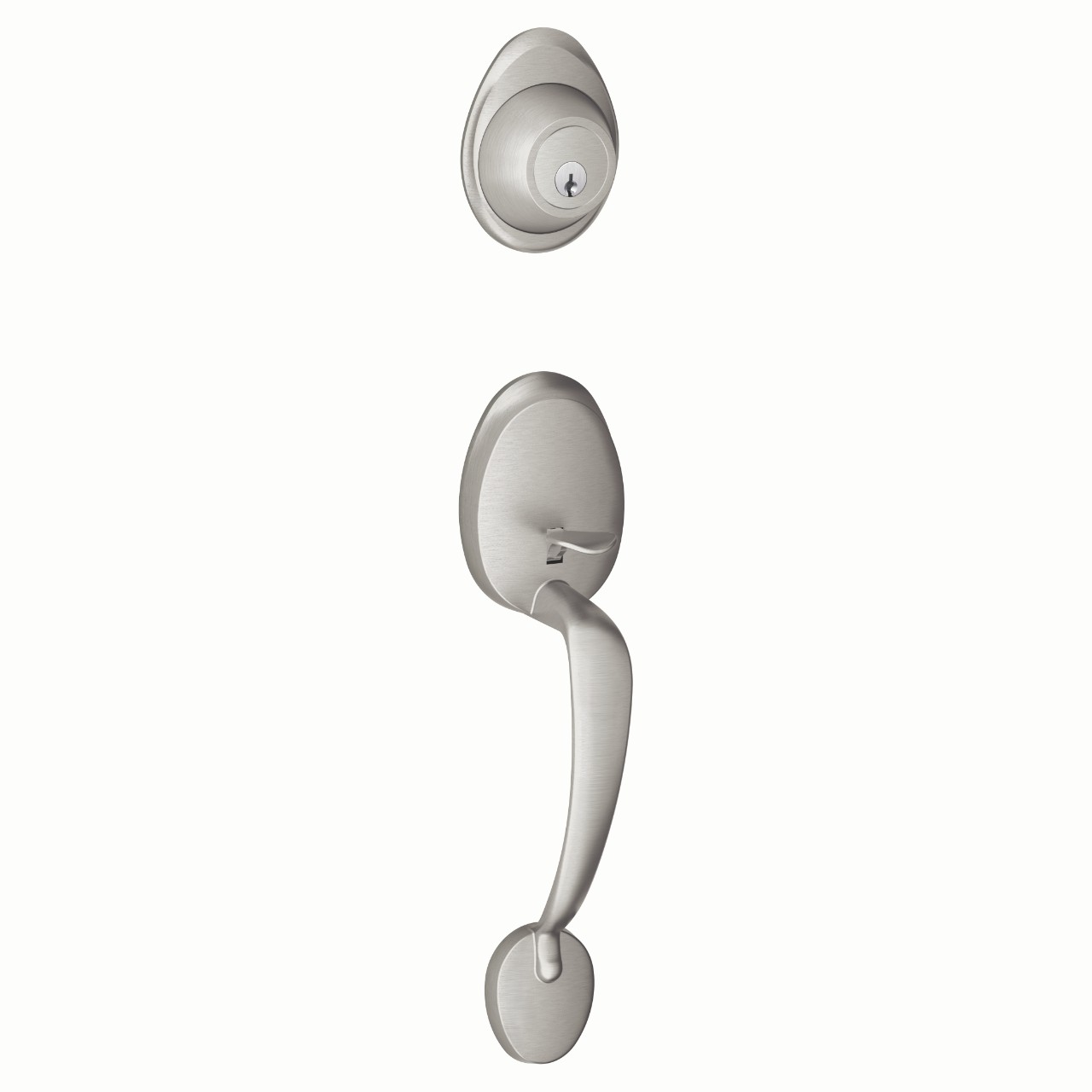 J Series Exterior Side Only Single Cylinder Handleset with Barcelona Trim