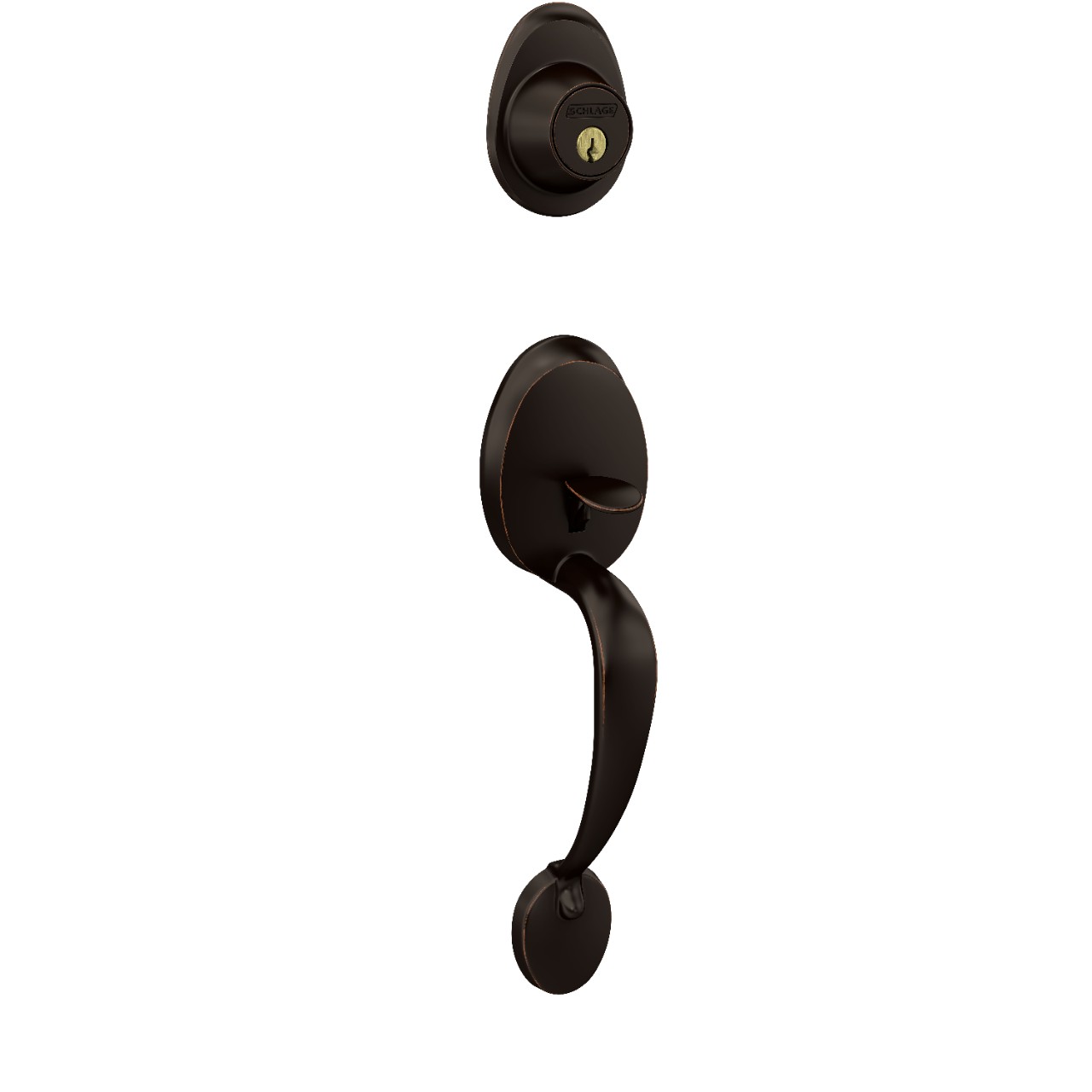 J Series Exterior Side Only Single Cylinder Handleset with Barcelona Trim