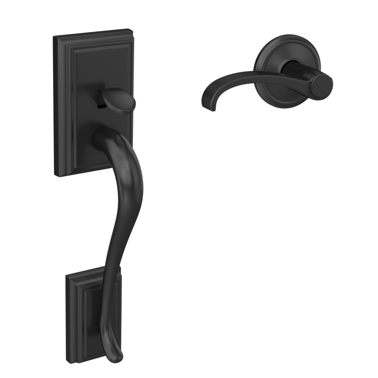 Custom Front Entry Handle and Whitney Lever with Alden Trim