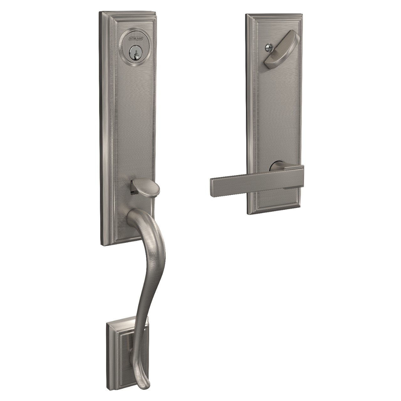 Custom 3/4 Trim Single Cylinder Handleset and Northbrook Lever with Addison Trim
