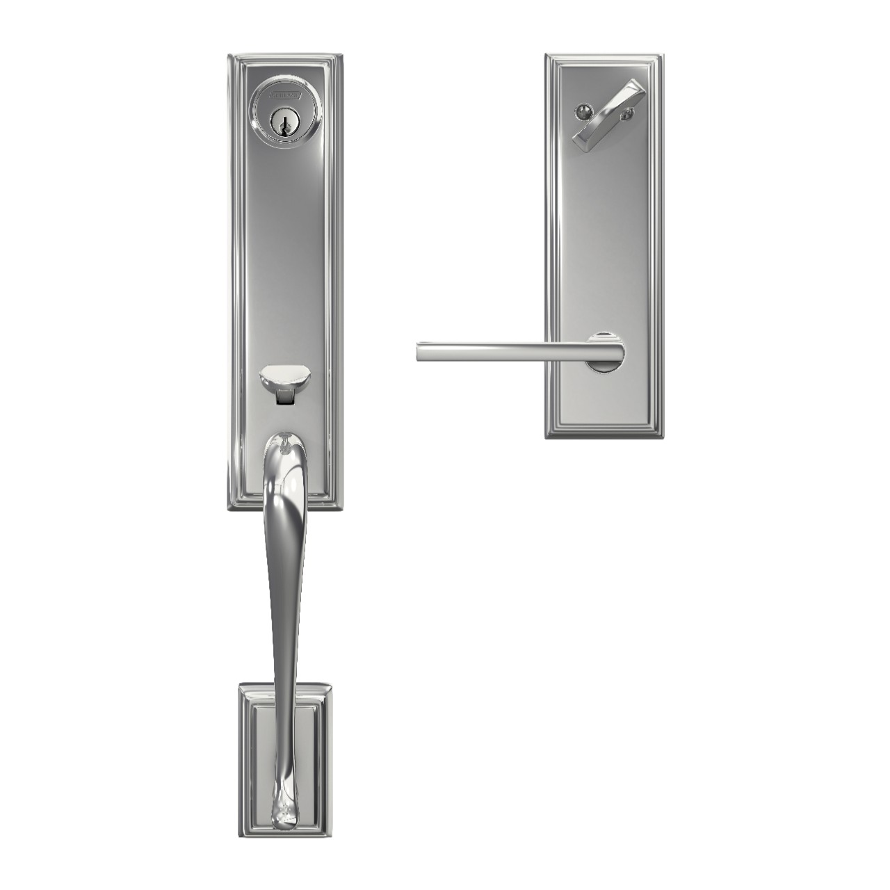 Custom 3/4 Trim Single Cylinder Handleset and Latitude Lever with Addison Trim