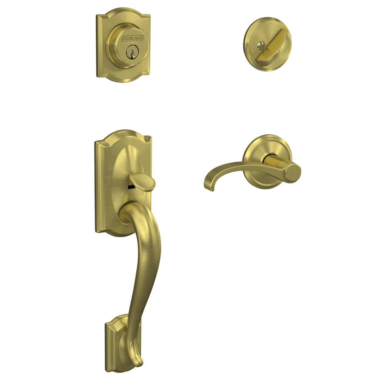 Custom Single Cylinder Handleset and Whitney Lever with Alden Trim