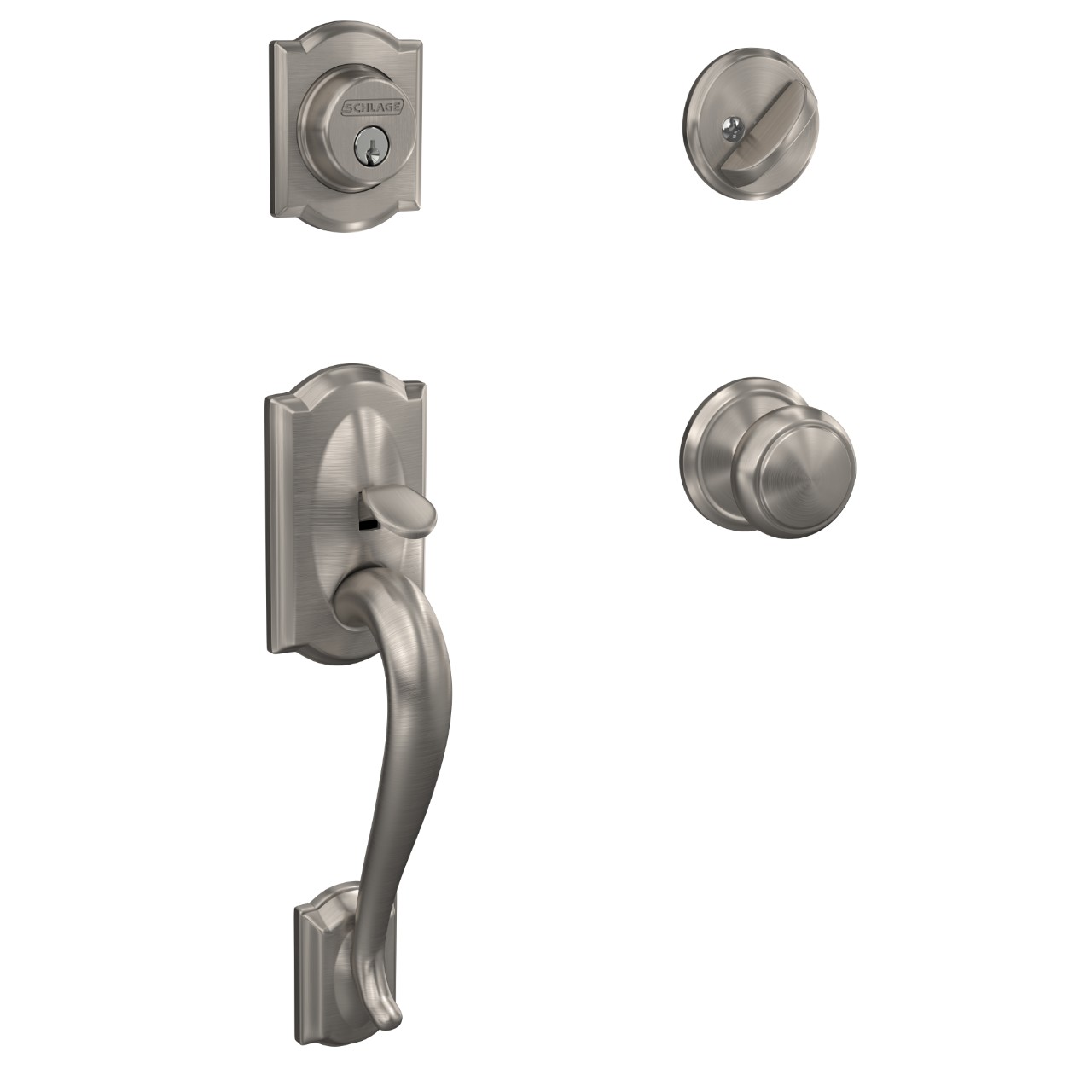 Custom Single Cylinder Handleset and Andover Knob with Alden Trim