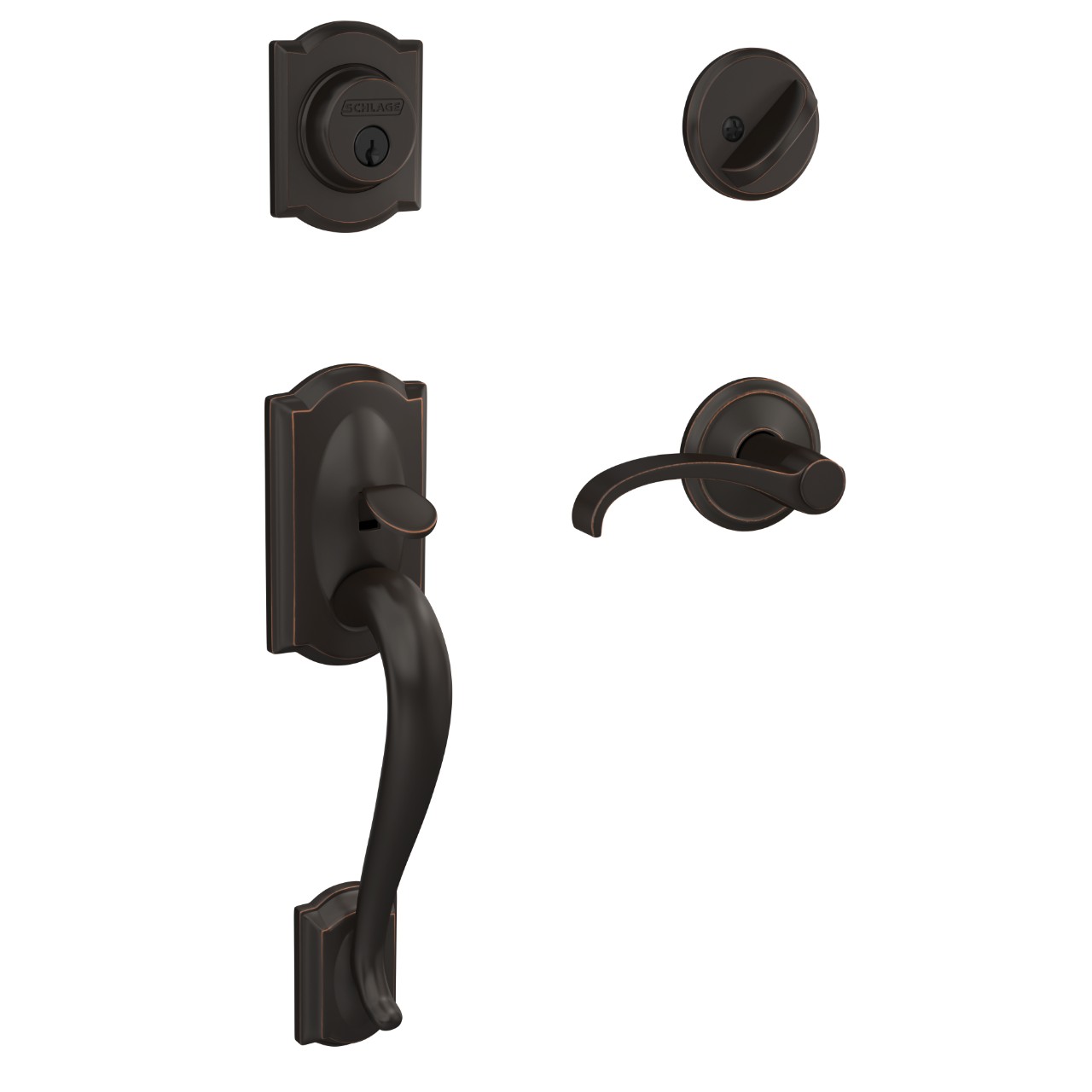 Custom Single Cylinder Handleset and Whitney Lever with Alden Trim