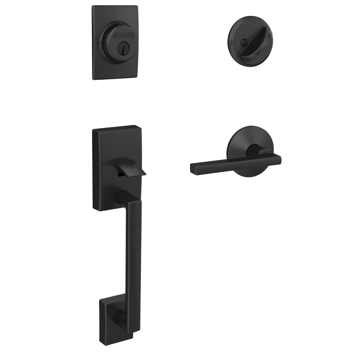 Custom Single Cylinder Handleset and Latitude Lever with Kinsler Trim
