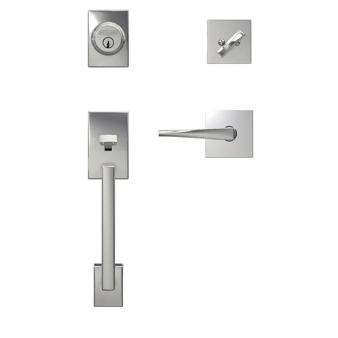 Custom Single Cylinder Handleset and Eller Lever with Collins Trim