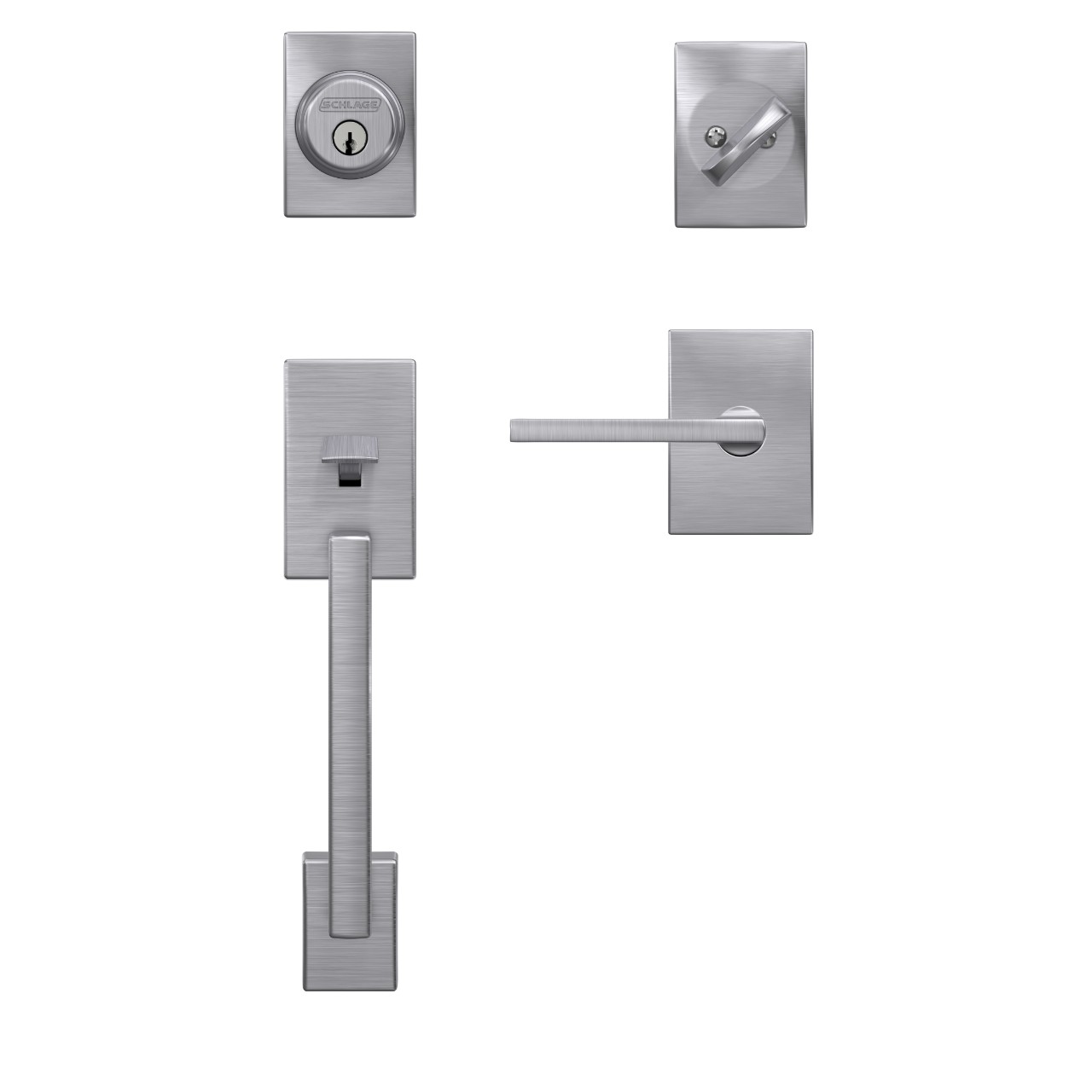 Custom Single Cylinder Handleset and Latitude Lever with Century Trim