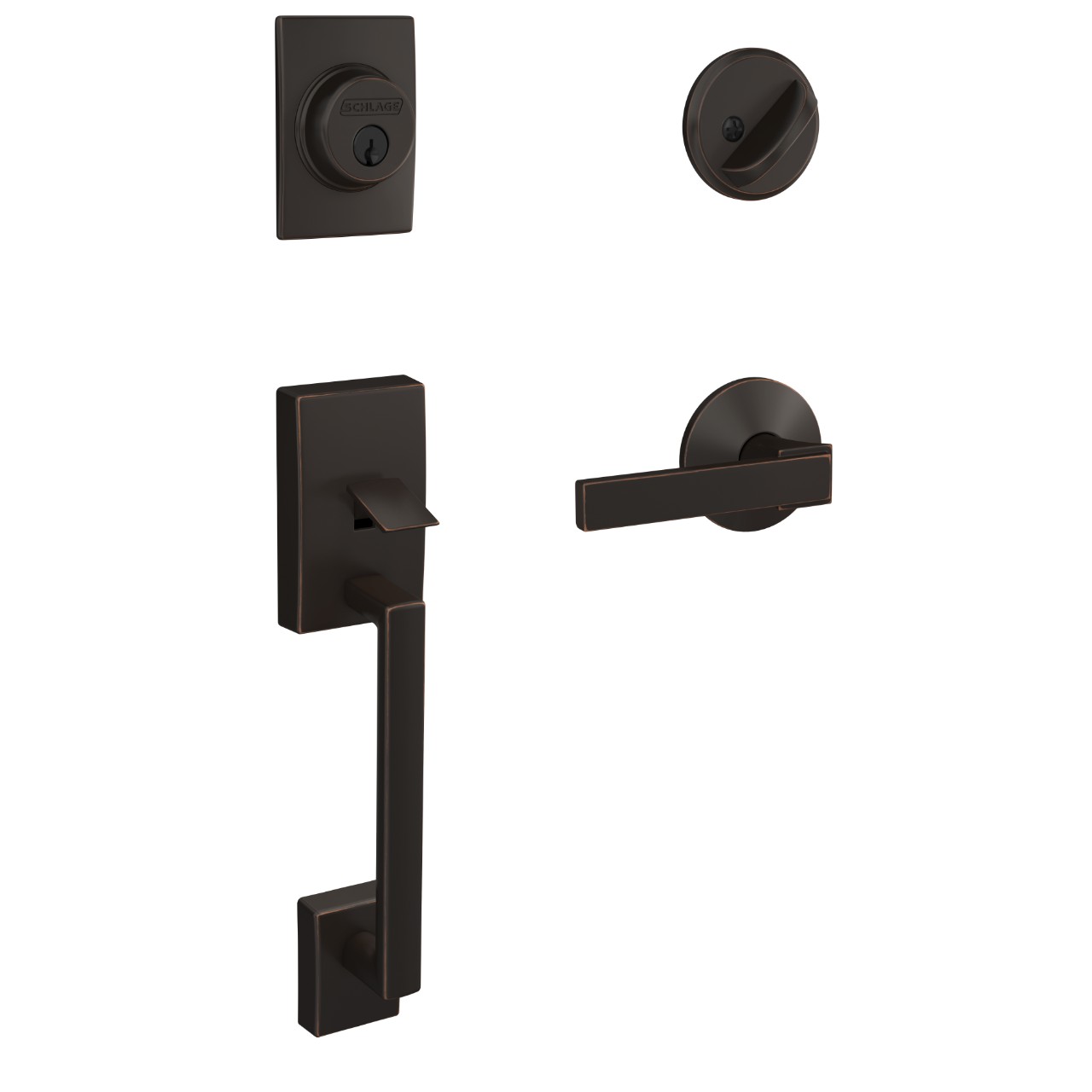 Custom Single Cylinder Handleset and Northbrook Lever with Kinsler Trim