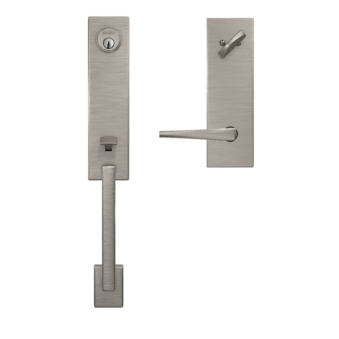 Custom 3/4 Trim Single Cylinder Handleset and Eller Lever with Century Trim