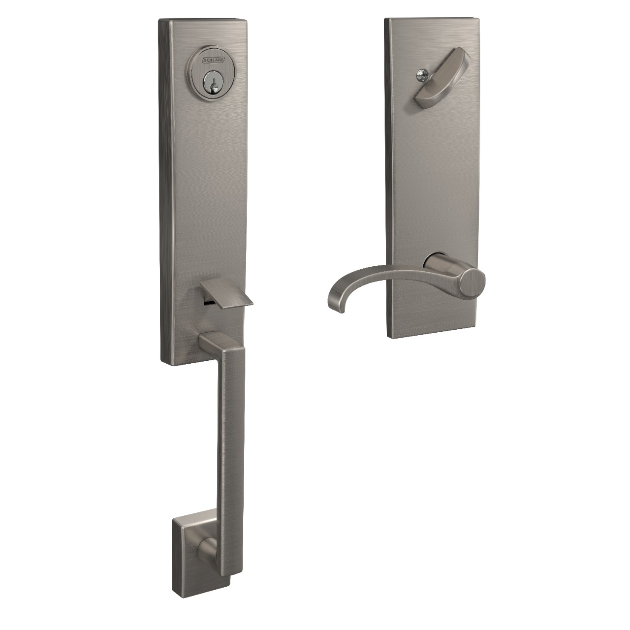 Custom 3/4 Trim Single Cylinder Handleset and Whitney Lever with Century Trim