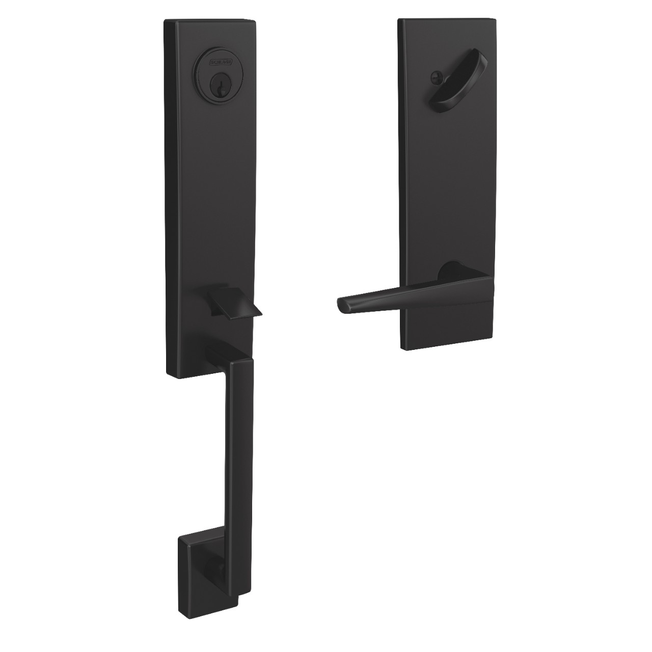 Custom 3/4 Trim Single Cylinder Handleset and Eller Lever with Century Trim