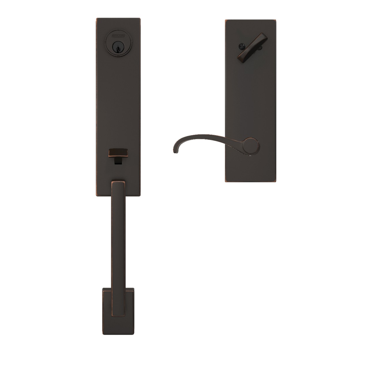 Custom 3/4 Trim Single Cylinder Handleset and Whitney Lever with Century Trim