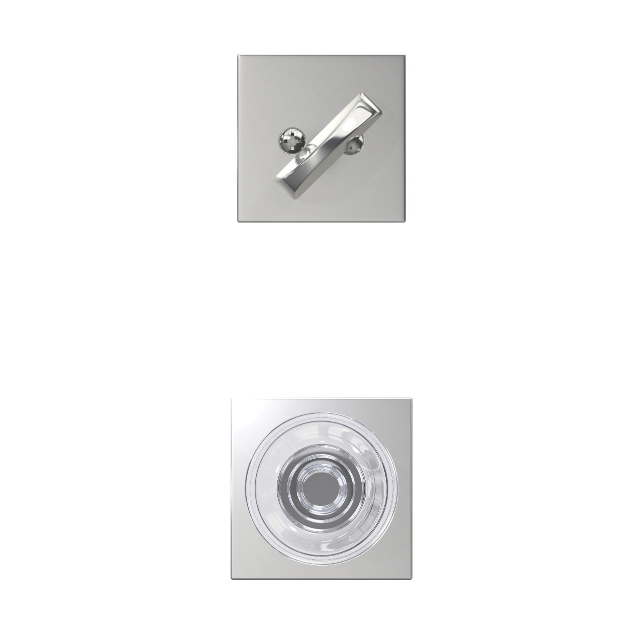Custom Collins Single Cylinder Handleset Interior with Dawes Glass Knob