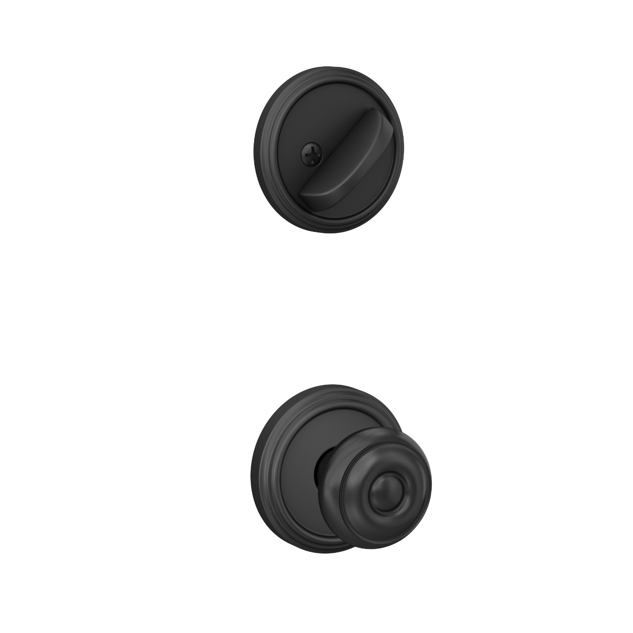 Custom Indy Single Cylinder Handleset Interior with Georgian Knob