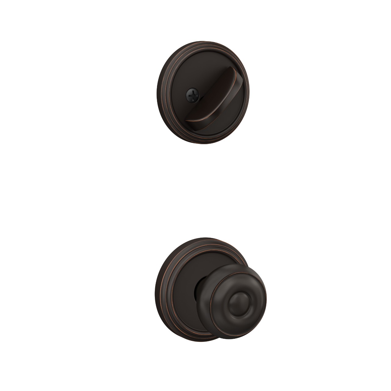 Custom Indy Single Cylinder Handleset Interior with Georgian Knob