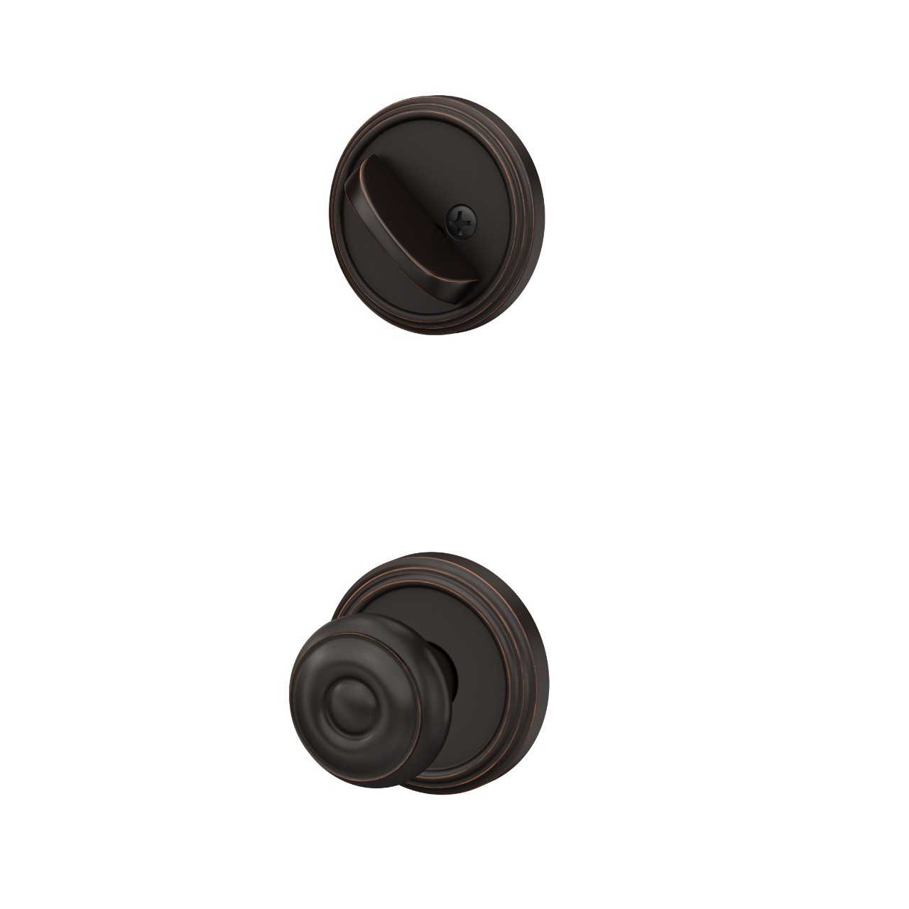 Custom Indy Single Cylinder Handleset Interior with Georgian Knob