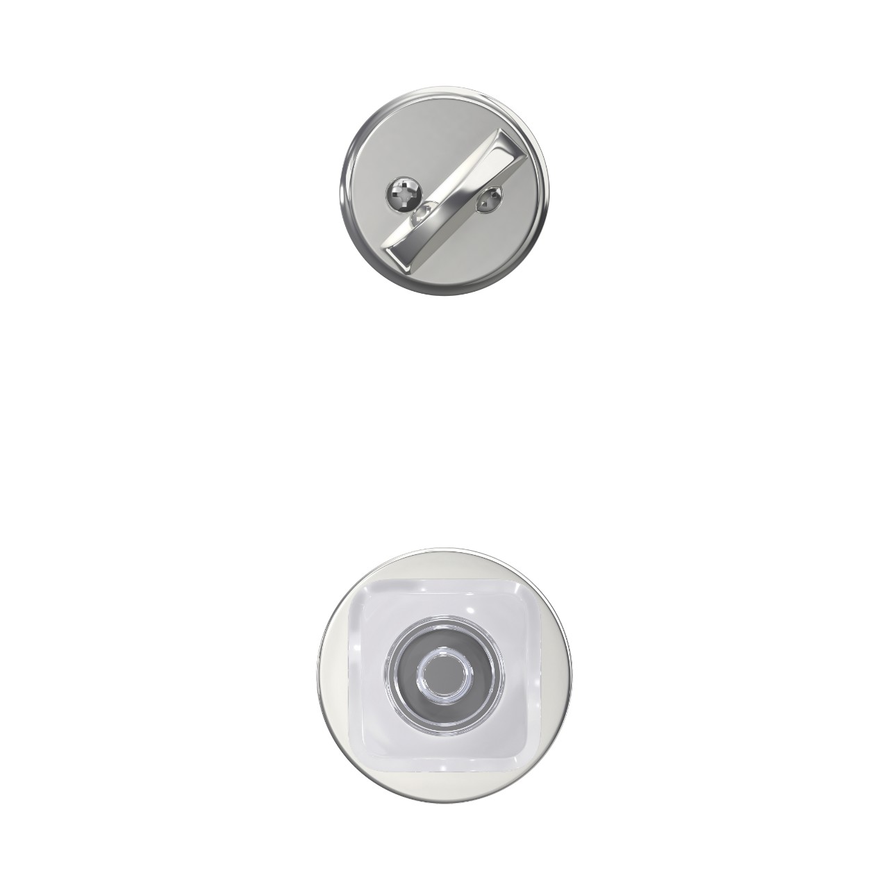 Custom Howe Single Cylinder Handleset Interior with Kyle Glass Knob