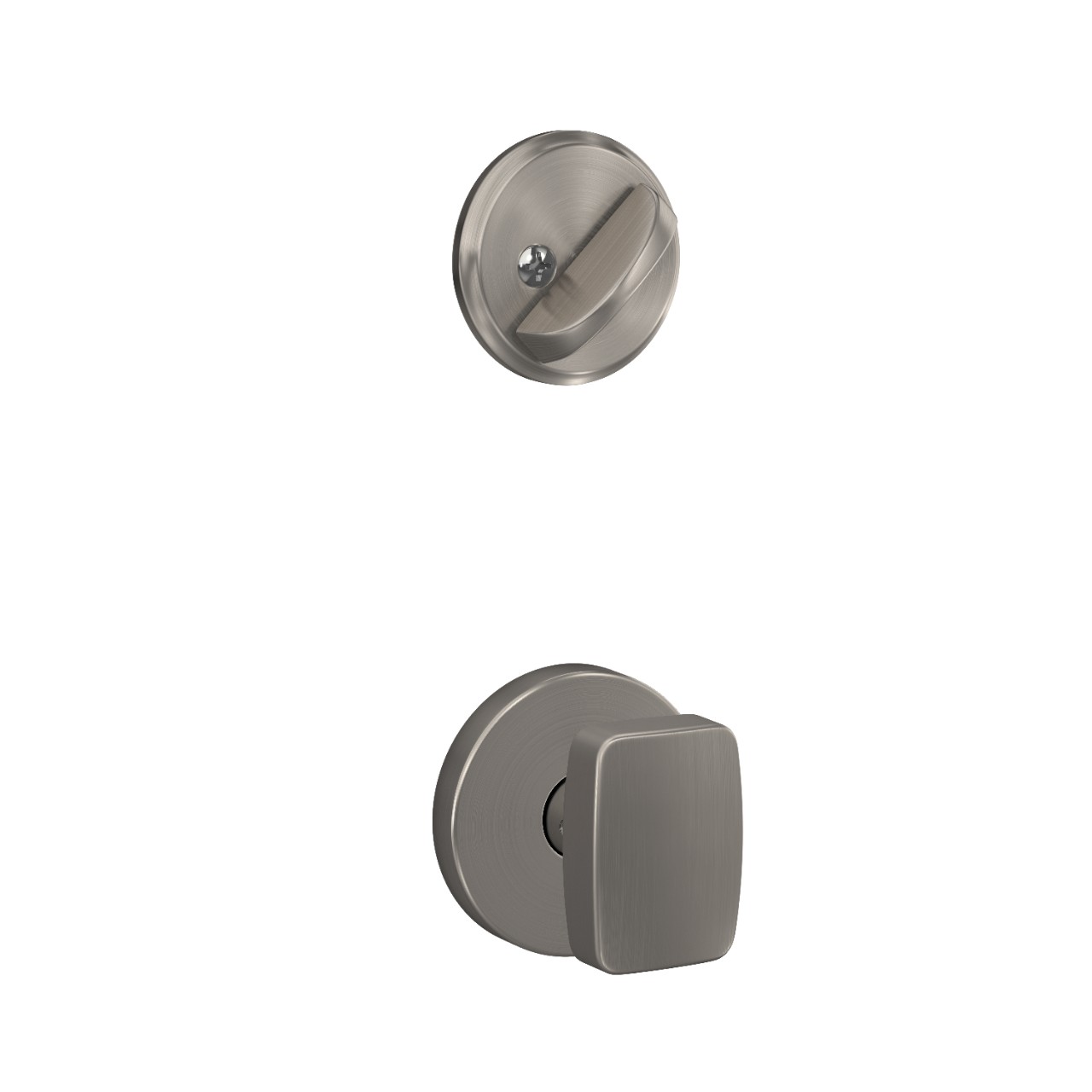 Custom Howe Single Cylinder Handleset Interior with Nixon Knob