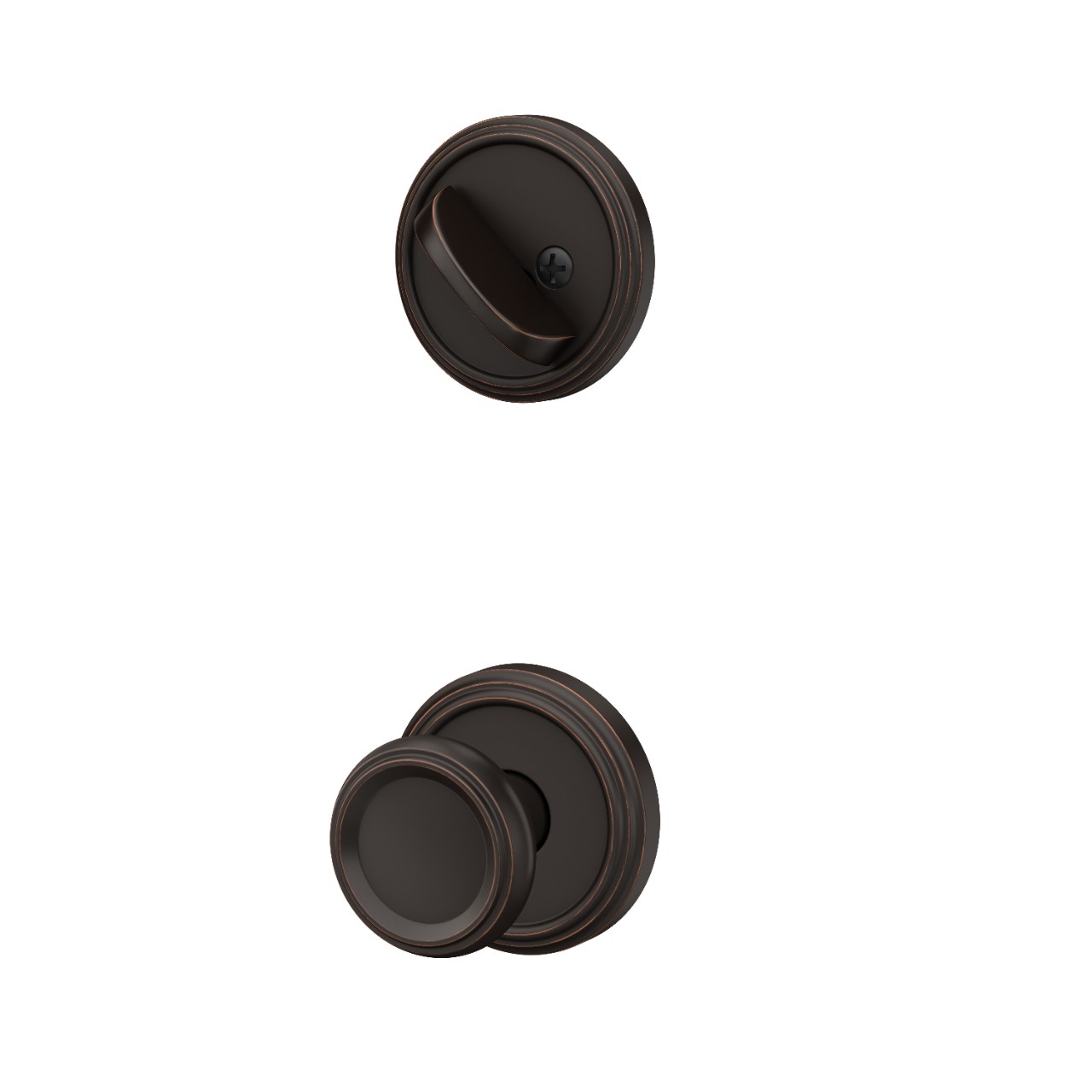 Custom Indy Single Cylinder Handleset Interior with Offerman Knob