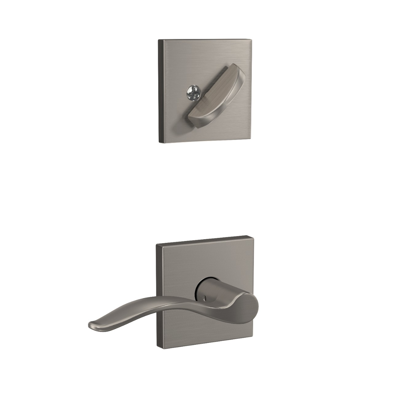 Custom Collins Single Cylinder Handleset Interior with Pennant Lever