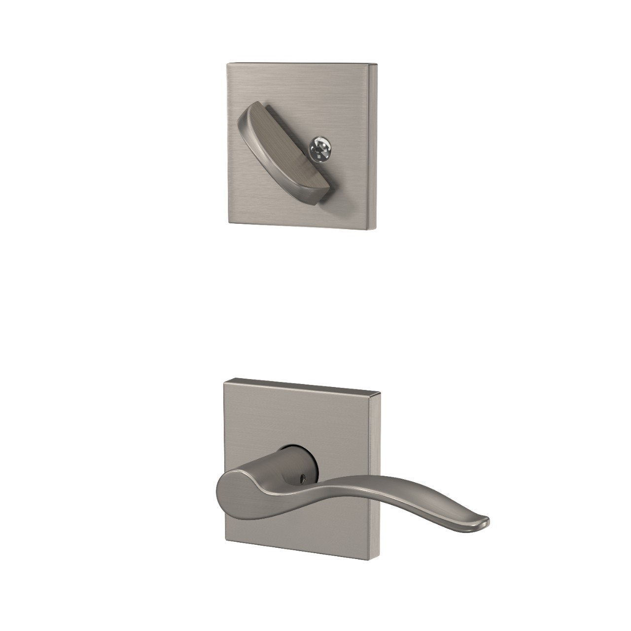 Custom Collins Single Cylinder Handleset Interior with Pennant Lever