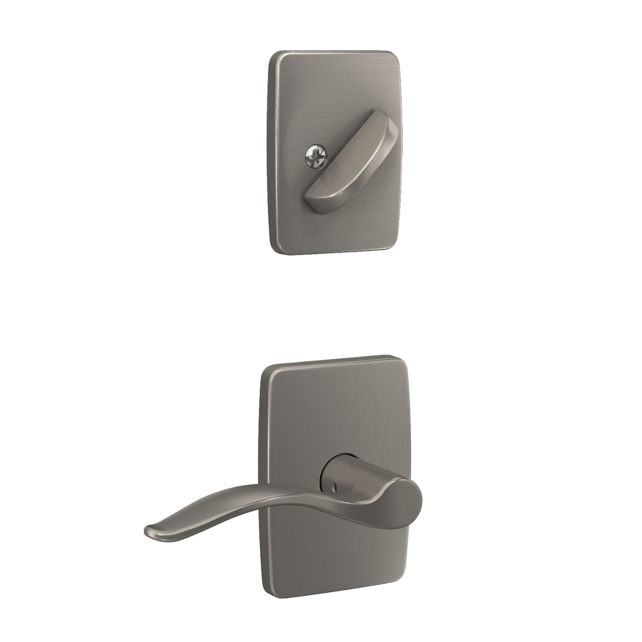 Custom Greene Single Cylinder Handleset Interior with Pennant Lever