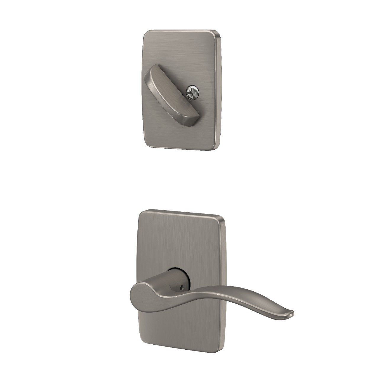 Custom Greene Single Cylinder Handleset Interior with Pennant Lever