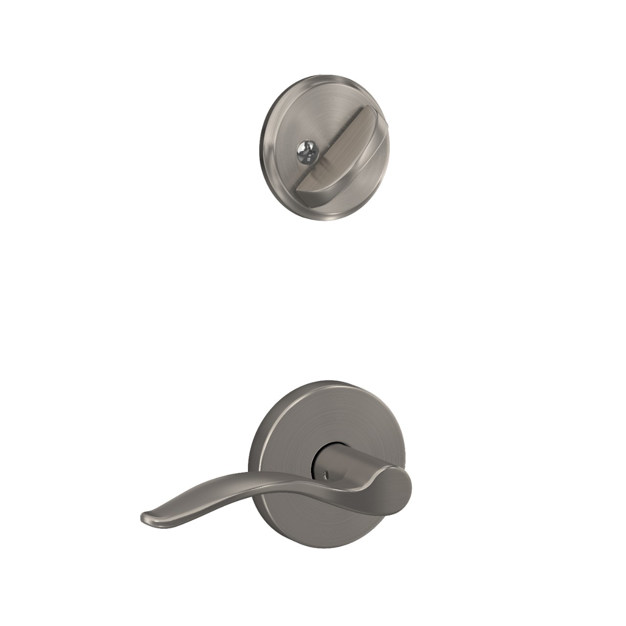 Custom Howe Single Cylinder Handleset Interior with Pennant Lever