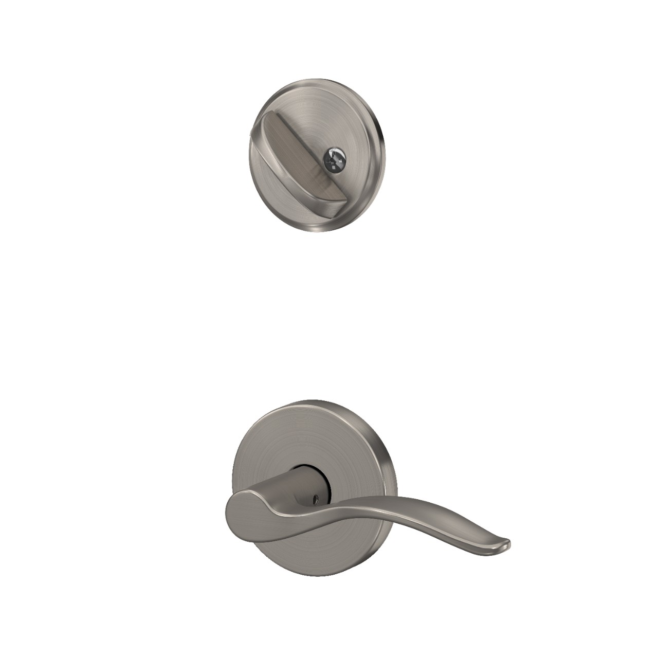 Custom Howe Single Cylinder Handleset Interior with Pennant Lever