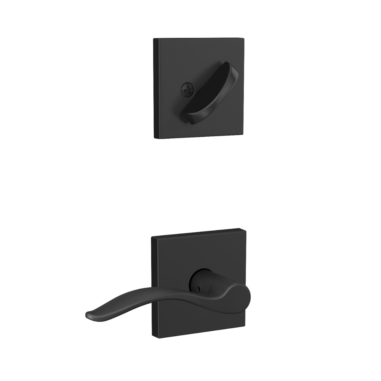Custom Collins Single Cylinder Handleset Interior with Pennant Lever