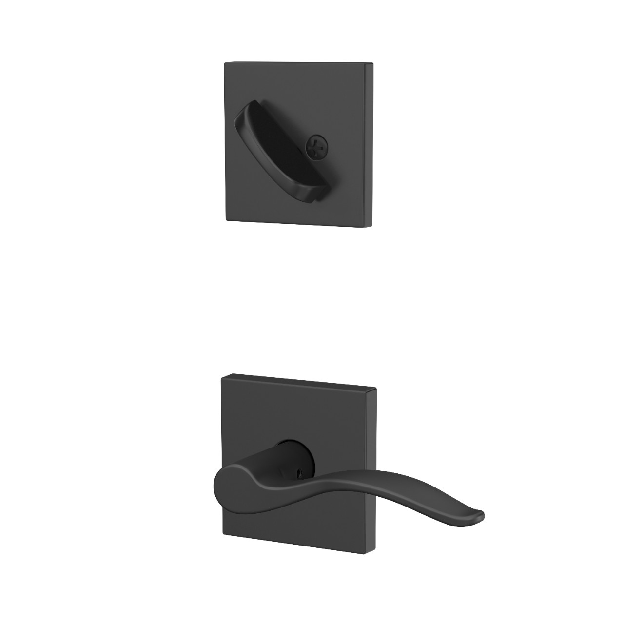 Custom Collins Single Cylinder Handleset Interior with Pennant Lever
