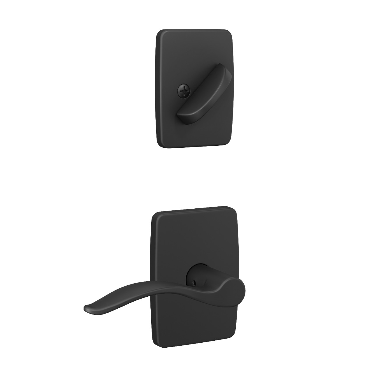 Custom Greene Single Cylinder Handleset Interior with Pennant Lever