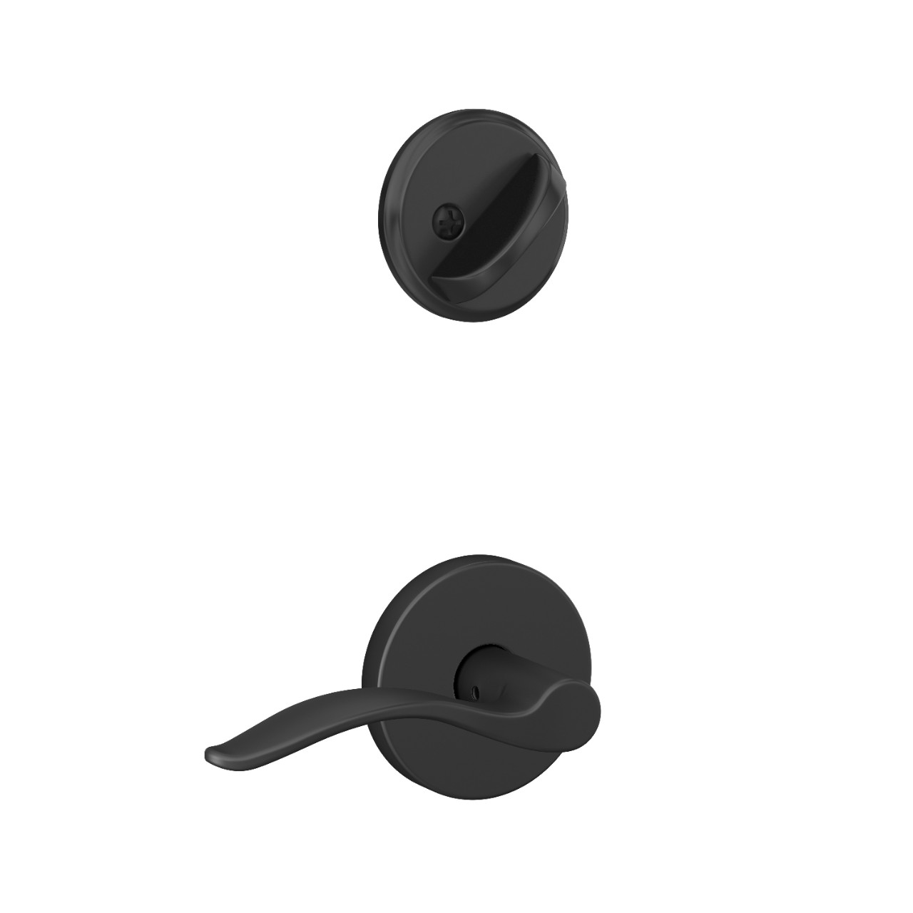 Custom Howe Single Cylinder Handleset Interior with Pennant Lever