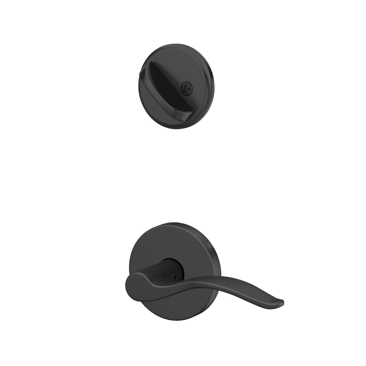 Custom Howe Single Cylinder Handleset Interior with Pennant Lever