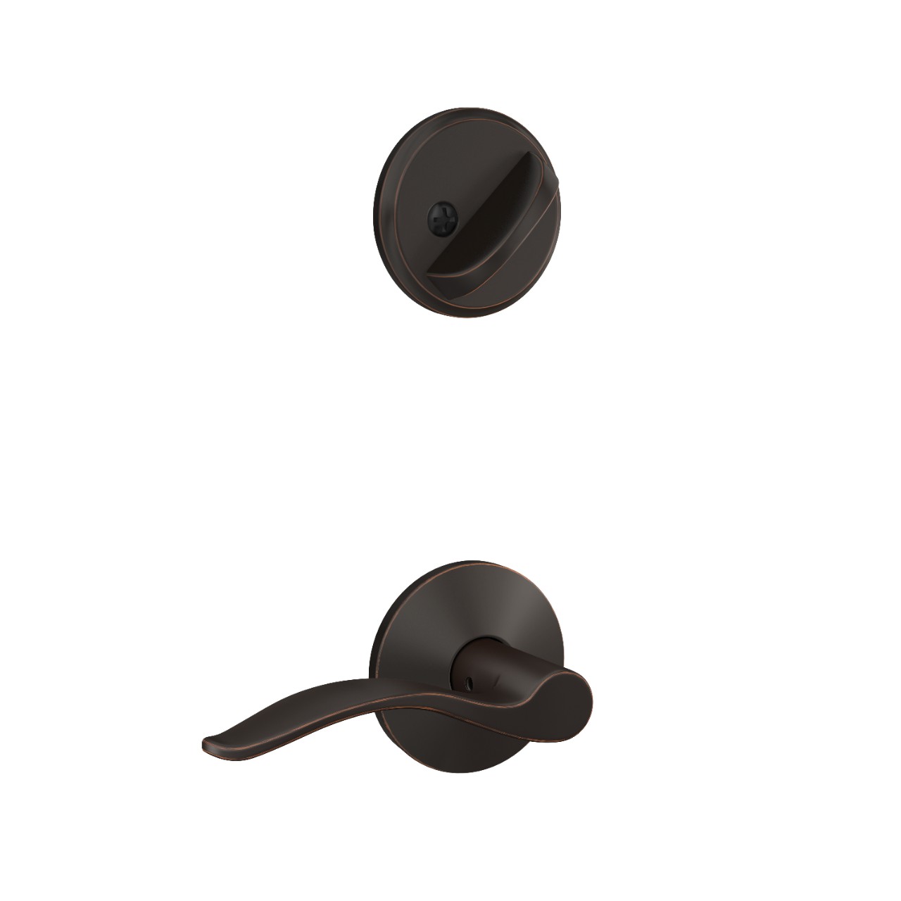 Custom Kinsler Single Cylinder Handleset Interior with Pennant Lever