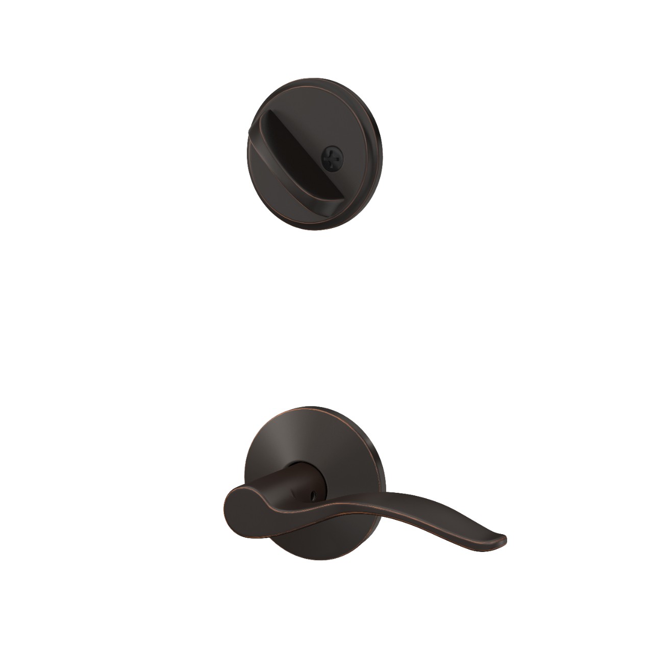 Custom Kinsler Single Cylinder Handleset Interior with Pennant Lever