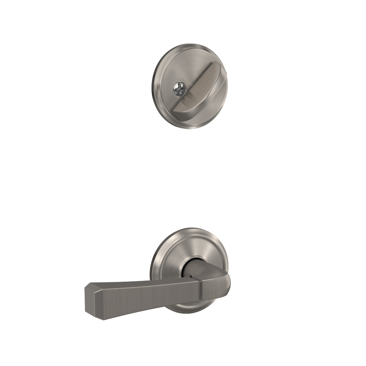 Custom Alden Single Cylinder Handleset Interior with Rivington Lever