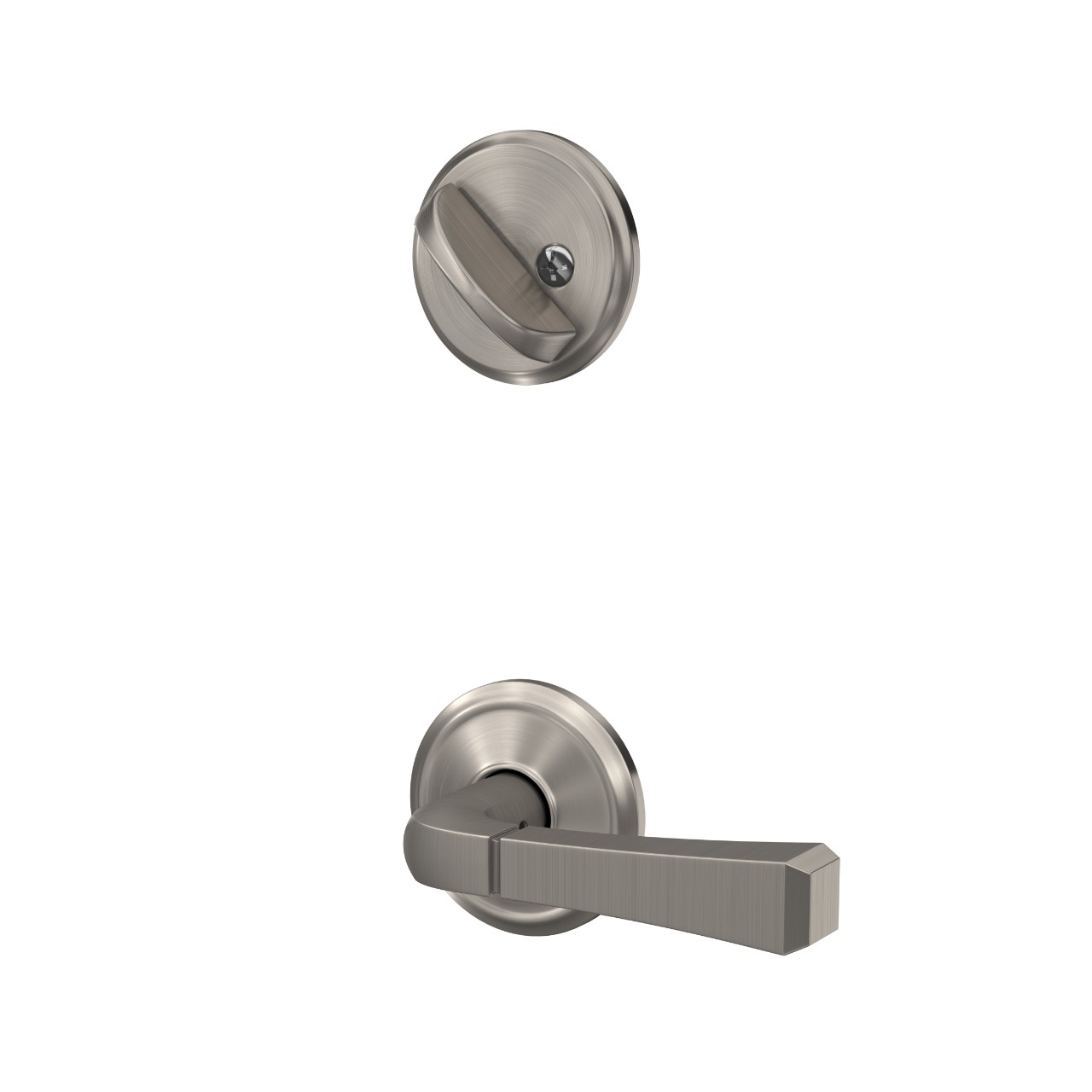 Custom Alden Single Cylinder Handleset Interior with Rivington Lever