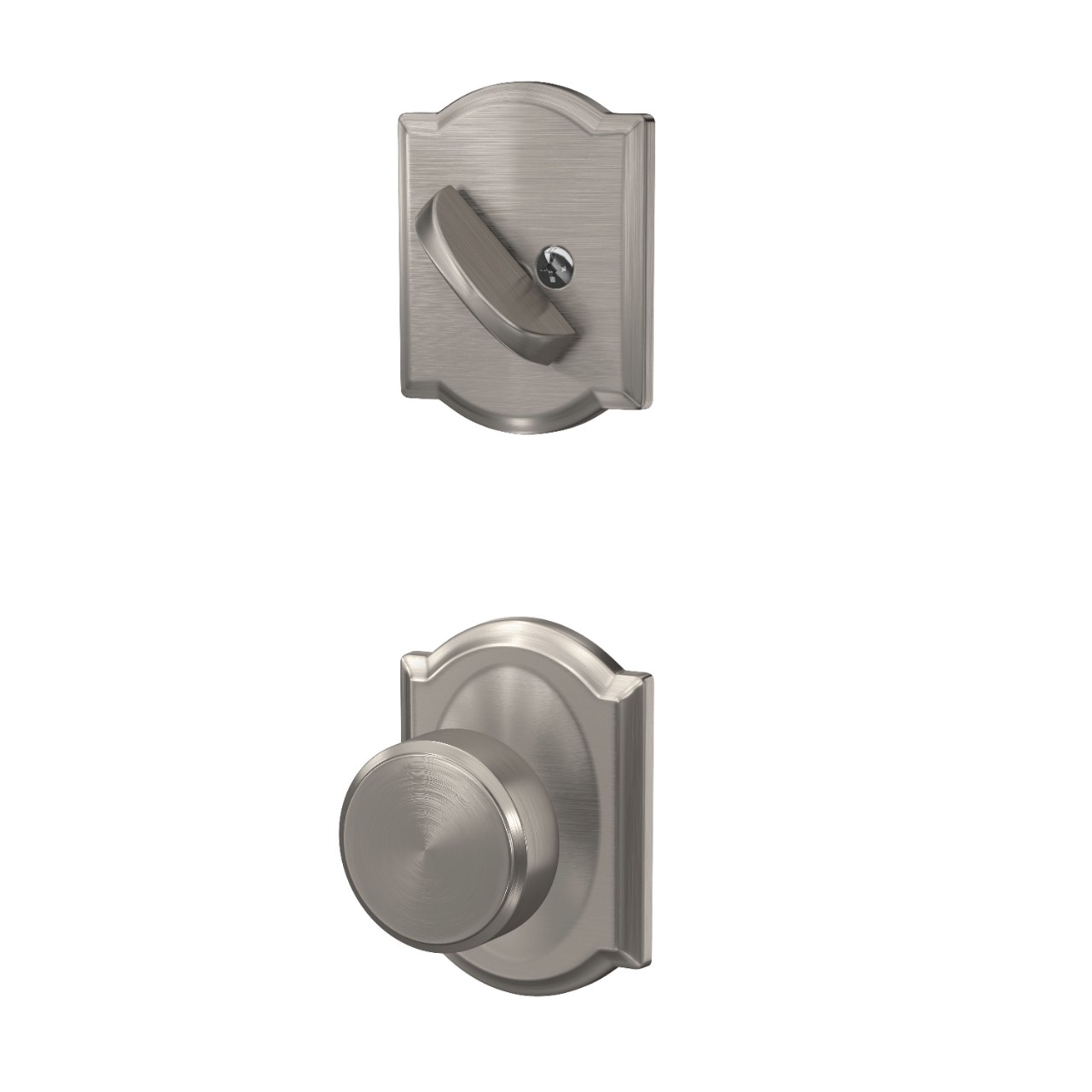 Custom Camelot Single Cylinder Handleset Interior with Swanson Knob
