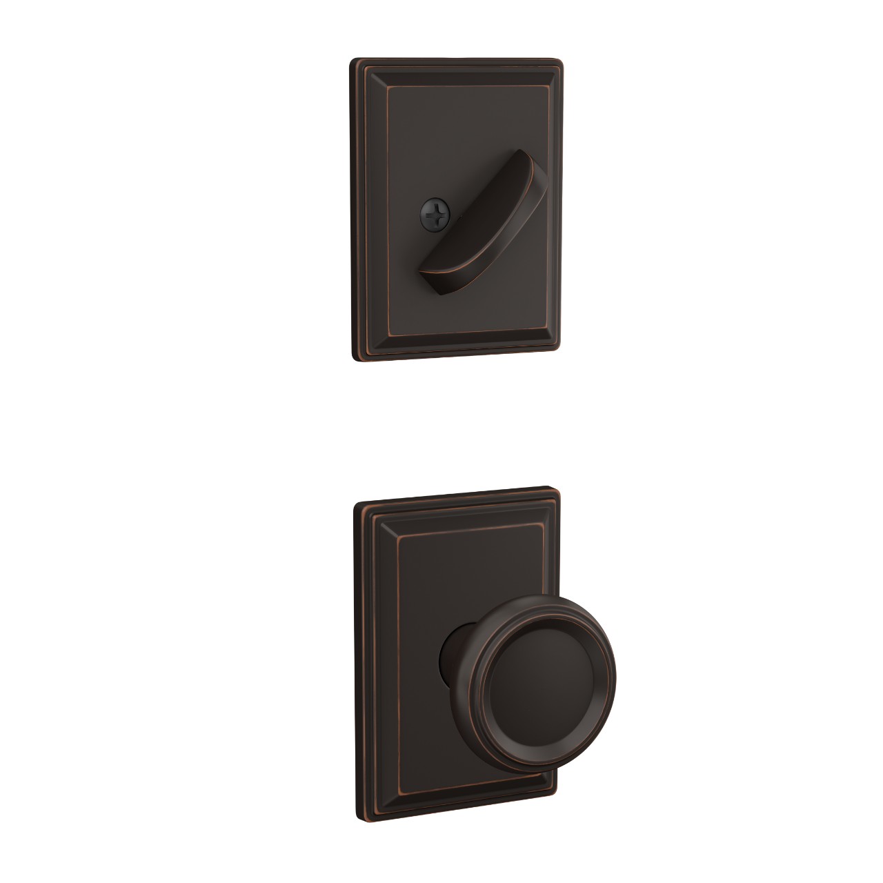 Custom Grandville Inactive Handleset Interior with Offerman Knob