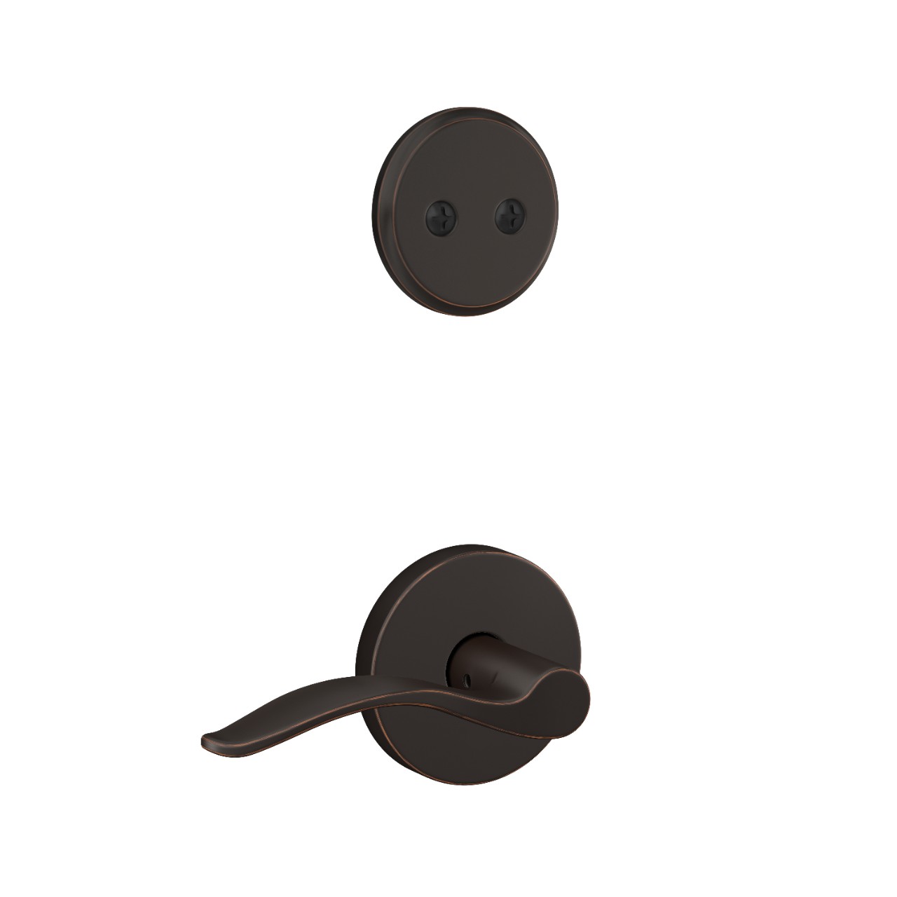 Custom Howe Inactive Handleset Interior with Pennant Lever