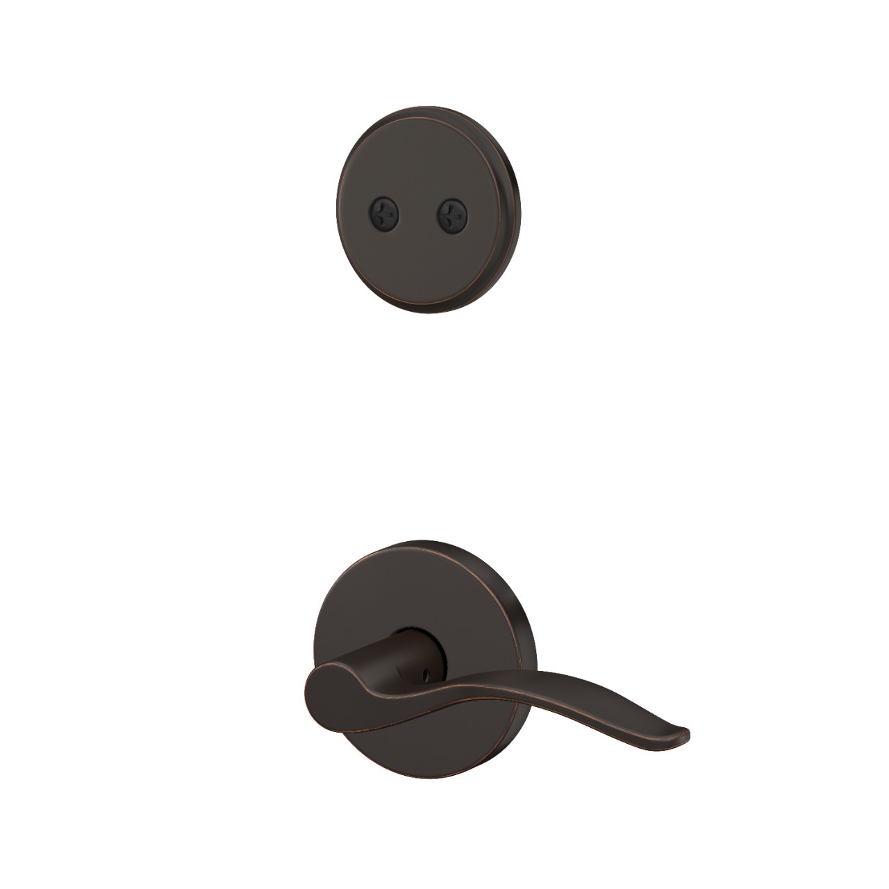 Custom Howe Inactive Handleset Interior with Pennant Lever